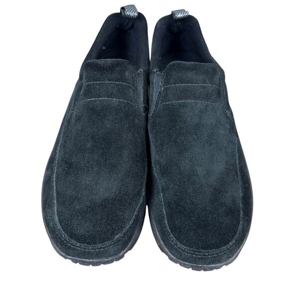 LL Bean Suede Leather Black Slip On Loafers Casual Shoes Round Toe Low Top 8 M - Picture 6 of 16